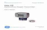 GE Oxy.IQ Panametrics Oxygen Transmitter User Manual...The oxy.IQ Panametrics Oxygen Transmitter (see Figure 1 below) is a highly reliable and cost-effective two- wire, loop-powered