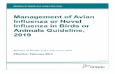 Management of Avian Influenza or Novel Influenza …health.gov.on.ca/en/pro/programs/publichealth/oph...Management of Avian Influenza or Novel Influenza in Birds or Animals Guideline,