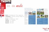 In de media - MarketingOost · 2019-10-17 · Media: Rekreavakkrant.nl Onderwerp: Twente confronteert reizigers met gehaaste leefstijl Datum: 17 september 2019 Omvang: 1 artikel.