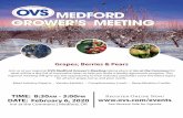 MEDFORD GROWER’S MEETINGovs.com/sites/default/files/2020 Flyer & Agenda - Medford...Grapes, Berries & Pears Join us at our regional OVS Medford Grower’s Meeting taking place at