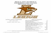 MEN’S AND WOMEN’S SWIMMING AND DIVING ... Books...5 • Lehigh Swimming and Diving Record Book La daed ne 19 2017 LEHIGH’S TOP-10 TIMES BY EVENT Name TimeYear 50 Yard Freestyle