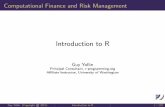 Computational Finance and Risk Management40 60 80 100 120 40 60 80 mm Essential web resources An Introduction to R W.N. Venables, D.M. Smith R Development Core Team R Reference Card