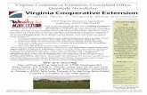 Virginia Cooperative Extension, Goochland Office Quarterly … · 2018-12-20 · Virginia Cooperative Extension, Goochland Office Quarterly Newsletter Please note that there is a