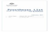 Prostheses List - Guide to Listing  · Web viewMedical devices include a wide range of products, from those used externally (such as surgical gloves, bandages and condoms) to internal