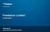 Freelancer Limited · 15-10-2015  · Freelancer Limited (ASX: FLN) Key market statistics ASX code FLN Listing price (15 November 2013) A$0.50 Share price (14 October 2015) A$1.58