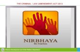 THE CRIMINAL LAW (AMENDMENT) ACT-2013NEW OFFENCES INSERTED INTHE INDIAN PENAL CODE: Section Offence Punishment Nature 166-A Public servant disobeying direction under law Imprisonment