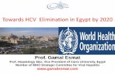 Towards HCV Elimination in Egypt by 2020 elim 2019.pdf · The number of treated patients in Egypt has increased dramatically with the introduction ... SOF/IFN/RBV SOF/RBV SOF/SIM