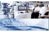 2013 Training Solutions from the Leaders in Steam · Spirax Sarco offers custom training at a Spirax Sarco training facility or your facility. Please contact the appropriate training