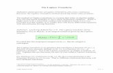 The Laplace Transform - Pennsylvania State University · 2017-06-07 · The Laplace Transform Definition and properties of Laplace Transform, piecewise continuous functions, the Laplace