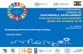 AFRICA REGIONAL FORUM ON SUSTAINABLE DEVELOPMENT … · Eradicating all Forms of Poverty in Africa Saurabh Sinha 17 - 19 May 2017 Addis Ababa, Ethiopia AFRICA REGIONAL FORUM ON SUSTAINABLE