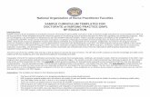 National Organization of Nurse Practitioner Faculties ... · National Organization of Nurse Practitioner Faculties SAMPLE CURRICULUM TEMPLATES FOR DOCTORATE of NURSING PRACTICE (DNP)