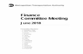 Finance Committee Meetingweb.mta.info/mta/news/books/archive/180618_1215_Finance.pdf · 2018-06-14 · Finance Committee Meeting 2 Broadway, 20th Floor Board Room New York, NY 10004