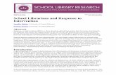 School Librarians and Response to ... · School Librarians and Response to Intervention Jennifer Robins, University of Central Missouri ... (Missouri Dept. of Elementary and Secondary