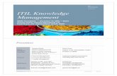 aht’ intermediation GmbH ITIL Knowledge ManagementKM_final.pdf · ITIL in the IT-Organization Thomas Schell, Clariant International Ltd — Pavel Kraus, aht Intermediation GmbH