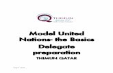 Model UN- The Basics - THIMUN Qatar · 2018-11-04 · cited, especially in academic writing, but for Model UN, and for introductory-level research, Wikipedia often provides a good