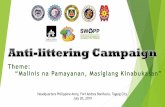 Headquarters Philippine Army, Fort Andres …...Garbage truck will be deployed to retrieve biodegradable and paper collected by participants. Other necessary paraphernalia will also