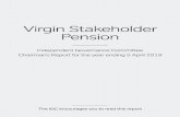 IGC Virgin Stakeholder Pension ReportVirgin Stakeholder Pension – IGC report for the year ending 5 April 2019 3 the CYBG board. This inevitably caused further delay. The board’s