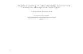 Nutrient Loading in Lake Wauberg: Sources and Potential ... · Nutrient Loading in Lake Wauberg: Sources and Potential Management Strategies . Stephanie Armstrong . University of