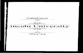 Jncoln Universitythirty-eighth academical year. theological commencement, tuesday, april 17, 1894. collegiate commencement, tuesday, june 5, 1894. thirty-ninth academical year.