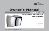 owner's manual...This warranty applies to repair or replacement of product found to be defective in material or workmanship for five years from the date of the original purchase (3