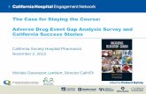 The Case for Staying the Course: Adverse Drug Event Gap ......The Case for Staying the Course: Adverse Drug Event Gap Analysis Survey and California Success Stories California Society