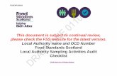 This document is subject to continual review, please check the … · 2019-10-10 · Food Standards Scotland – Sampling Activities Audit Checklist - Sept – Dec 2019 2 Regulation