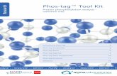 Research Phos-tag™ Tool Kit - Alpha Laboratories · Affinity for the phosphate dianion, PO. 4 2-, is much higher ... Phos-tag SDS-PAGE can also be incorporated into 2D electrophoresis