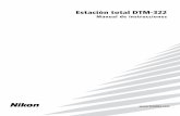 Estación total DTM-322 - ABRECO...Manual de instrucciones de la estación total DTM-322 vAdvertencias Antes de utilizar el instrumento, lea las siguientes advertencias y siga las