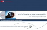 CBC Global Business Solutions Provider CBC Business ...€¦ · International Sourcing Solutions / China –Swiss – Japan –India –Hongkong CBC Agenda 2 CBC Group CBC Contact
