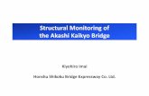 Structural Monitoring of the Akashi Kaikyo Bridgeepsmg.jkr.gov.my/images/3/37/6._Dr_Kiyohiro_Imai...on the Akashi-Kaikyo Bridge and the Tatara Bridge. ・Seismic motions are observed