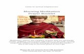 Morning Meditation Prayer Booklet - Amazon Web …...Morning Meditation Prayer Booklet Meditation, silence, the company of those who are spiritually awake, uplifting conversation with