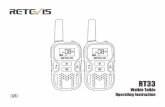 Walkie Talkie Operating Instruction · 2018-07-13 · 5 RF exposure levels. In addition, manufacturers also recommend specific operating instructions to users of walkie talkie. These