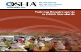 Training Requirements in OSHA Standards · 2015-08-28 · Training Requirements in OSHA Standards Occupational Safety and Health Administration U.S. Department of Labor OSHA 2254-07R