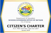 Department of Education - Deped-Bataan...Department of Education SCHOOLS DIVISION OFFICE OF BATAAN City of Balanga CITIZEN’S CHARTER R.A. 9485 Anti-Red Tape Act 2007 January 2018
