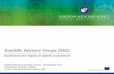 Scientific Advisory Groups (SAG) · An agency of the European Union Scientific Advisory Groups (SAG) Experience and impact of patient involvement PCWP/HCPWP joint workshop, London,