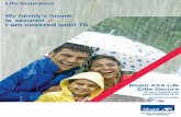 My family's future is secured I am covered until 75 - Life Insurance … · 2019-01-22 · Life Insurance . My family's future is secured . I am covered until 75. Bharti AXA Life