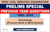 Climatology (Pressure Belts & Wind System) · Climatology Atmosphere Temperaure & Insolation Pressure Belts & Wind Systems Humidity & Precipitation Cyclones & Anti Cyclones Major