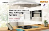 Presentation of the Gorenje Groupstatic14.gorenje.com/files/default/corporate/investor... · 2016-05-24 · 1950 Founded in the village Gorenje More than 60 Years of Tradition 3 1960