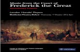 Music from the Court of Frederick the Great programme A5.pdf · Flute Concerto in A major,No.256 Allegro di molto;Arioso ma con tenerezza; Presto The German flautist, flute maker