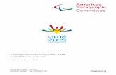 Juegos Parapanamericanos Lima 2019 - Paralympic · todas las formas de trampa sean desalentadas y tratadas con firmeza. CANTIDAD: Son los principios que aseguran deportes, disciplinas