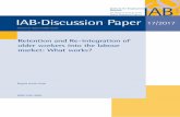 Retention and Re-integration of older workers into the ...doku.iab.de/discussionpapers/2017/dp1717.pdfIAB-Discussion Paper 17/2017 2 Retention and Re-integration of older workers into