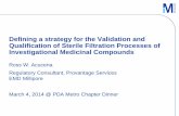 › docs › default-source › website-document... · Sterile Filtration Validation Best Practices2014-05-28 · Defining a strategy for the Validation and Qualification of Sterile