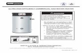 ULTRA HIGH EFFICIENCY COMMERCIAL GAS …...238-48384-00L REV 2/17 ULTRA HIGH EFFICIENCY COMMERCIAL GAS WATER HEATER INSTALLATION & OPERATION MANUAL WITH TROUBLESHOOTING GUIDE PLACE