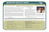 MICHIGAN QUALITY NEWS - Michigan Association for ... · Michigan Quality News Volume 2015, Issue 1 Save the Dates: April 23-24, 2015 ... IHI Open School Certificate of Completion-Basic