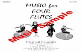 Sample MUSIC for FOUR FLUTES Sample Music · 2016-05-26 · Volume 1 MUSIC for FOUR FLUTES arranged by Daniel Kelley Bach, Johann Sebastian Jesu, Joy of Man’s Desiring 3 Flutes,