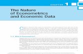 The Nature of Econometrics and Economic Data · 2 CHAPTER 1 The Nature of Econometrics and Economic Data Econometrics is based upon the development of statistical methods for estimating