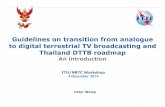 Guidelines on transition from analogue to digital terrestrial TV broadcasting and ... · 2015-01-25 · International Telecommunication Union . Guidelines on transition from analogue