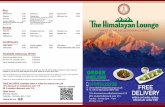 THE HIMALAYAN LOUNGE takeaway menu · ginger and nished with kadhal powder Madras lamb/chicken/prawn/ king prawn/veg £8.50 £7.90 £8.50 £10.90 £7.90 P r ep ad w ith onn bs, mdium