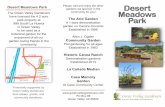 Desert Meadows Park gardens we sponsor in the Desert ...greenvalleygardeners.com/DM/brochure.pdf · Desert Meadows Park 999 South La Huerta Picnic tables located in the Barrio Garden