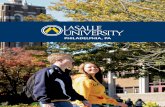 PhiladelPhia, Pa - La Salle University · 2015-05-07 · In addition to overseeing the development of each student’s plan of study, they’ll work to fine tune career objectives
